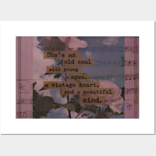 Aesthetics, Vintage, light academia, roses, pink, notes Posters and Art